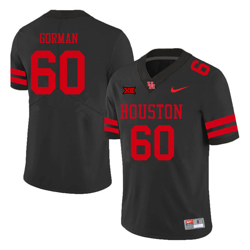 Men-Youth #60 Colby Gorman Houston Cougars College Big 12 Conference Football Jerseys Sale-Black
